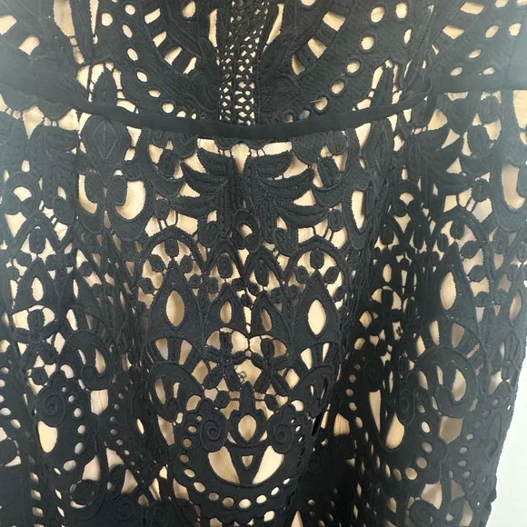 City Chic All Class Lacey overlay Black Dress Size 16 - Picture 14 of 16